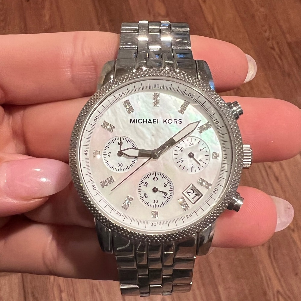 Michael Kors mother of pearl face watch
